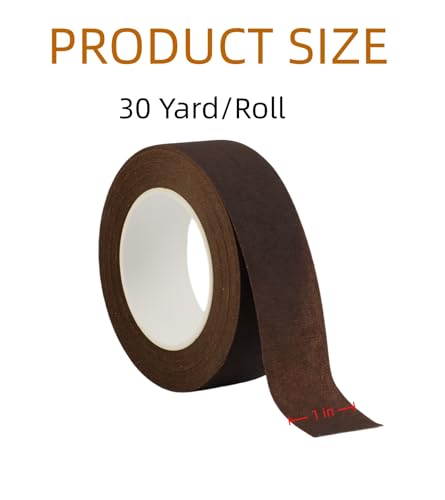 4 Rolls 1 Inch Wide Floral Tape Brown Flower Tape for Bouquet Stem Wrapping (4, Brown, 1 inch*30Yard) - color: Brown, size: 1 inch*30Yard
