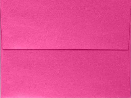 LUXPaper A7 Invitation Envelopes | Peel & Press | 5 1/4" x 7 1/4" | Azalea Metallic | 80lb. Text | 50 Qty - color: Azalea Metallic, size: 50 Qty.