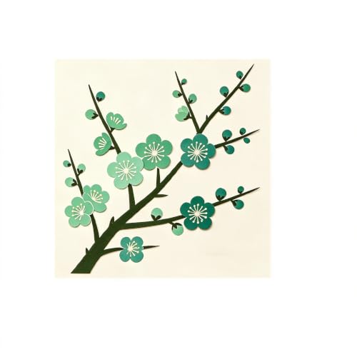 Lapoo Flowers Cutting Die for Scrapbooking - Durable Metal Cutting Die for DIY Scrapbook Photo Album Decorative Paper Card, 3D Backgrounds Frame (Plum Blossom 3.6 x 3.4 in) - color: Plum Blossom 3.6 x 3.4 in