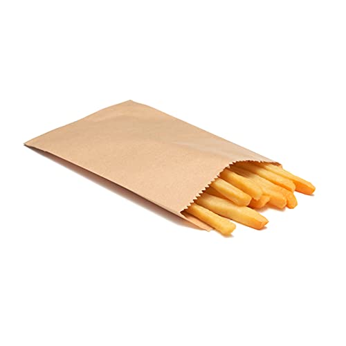 100-pack 4x6 Inches Mini Size Natural Kraft Paper Bags for Bakery Cookies Treats Snacks Popcorn Small Gift bag - color: Brown-4x6 Inch
