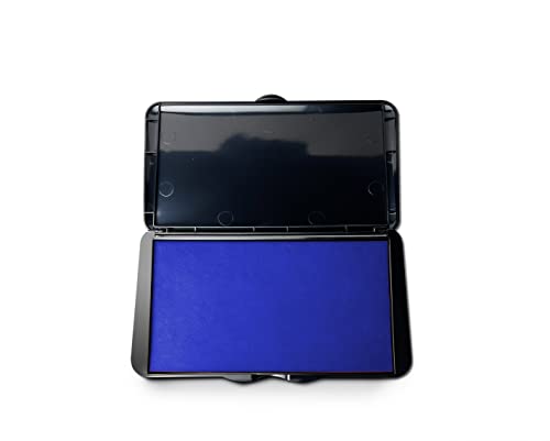 IMARK Large Stamp Pad, Premium Quality Felt Pad, 3.45” x 6.20”, Lightweight (Blue) - color: Blue