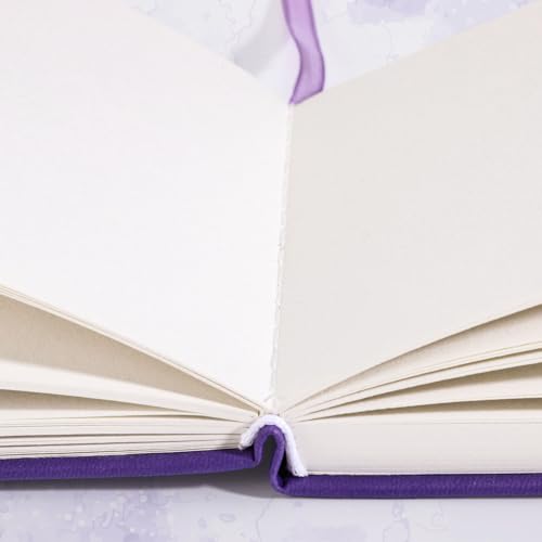 5" × 5" Hardcover Small Sketchbook, 80 Sheets, 160gsm Tiny Notebook, Purple - color: Violet