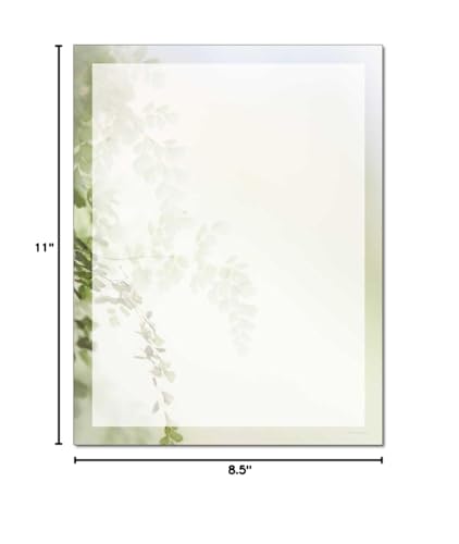 Spring Tree Letterhead, 100 Pack - 8.5 x 11 inches, DIY Printing, Laser & Inkjet Printer/Copier Compatible - size: 100 Pack, style: Spring Tree