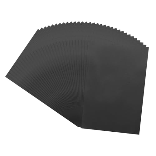 MECCANIXITY 50 Sheet Colored Vellum Paper 4" x 6", 100gsm Translucent Printable Vellum Sheets for Printing Wedding Invitations Inkjet Laser Printer, Black - color: Black, size: 4" x 6"