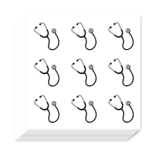 AHANDMAKER 180Pcs Stethoscope Planner Stickers Self-Adhesive Decals Doctor Theme Stickers for Planner Calendar Scrapbook Crafting Arts Journaling Gift Bag Seal Theme Party Decor - style: Stethoscope