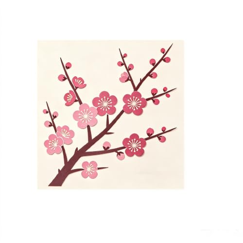 Lapoo Flowers Cutting Die for Scrapbooking - Durable Metal Cutting Die for DIY Scrapbook Photo Album Decorative Paper Card, 3D Backgrounds Frame (Plum Blossom 3.6 x 3.4 in) - color: Plum Blossom 3.6 x 3.4 in