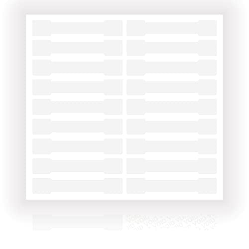 Transparent Blank Tamper Evident Labels Crystal Clear Sealing Package Seal Self Adhesive Security Warranty Void Tamper Proof Stickers (100pcs Bone) - style: 100pcs Bone