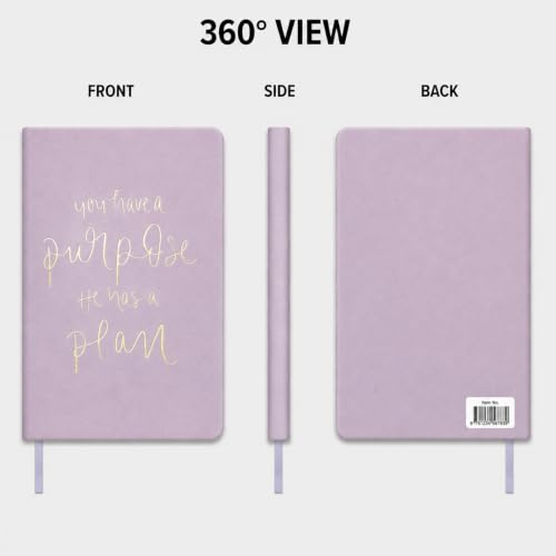 Eccolo Christian Journal Notebook Hardcover Lay Flat 192 Ivory Lined Pages - color: Lavender, size: 6X8