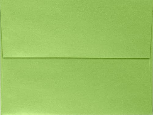 LUXPaper A7 Invitation Envelopes | Peel & Press | 5 1/4" x 7 1/4" | Fairway Metallic | 80lb. Text | 500 Qty - color: Fairway Metallic, size: 500 Qty.