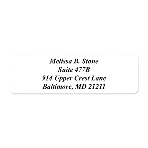 White Personalized Return Address Labels with Elegant Dispenser - Roll of 250 Custom Stickers - color: White, size: 250 Labels