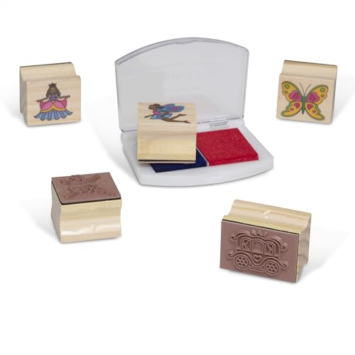 Melissa & Doug Fairy Tale Deluxe Wooden Stamp & Coloring Set - style: Fairy Tale