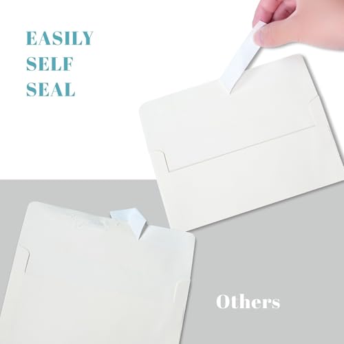 30 Pack 4x6 Envelopes with Cards Cream White A4 Cards and Envelopes Self Seal for Invitations, Weddings, Greeting Cards, Mailing, Graduation, Party - Printable 4.25 x 6.25 Inches - color: Cream White, size: 30 Pack A4 Cards and Envelopes (4.72x6.50in)