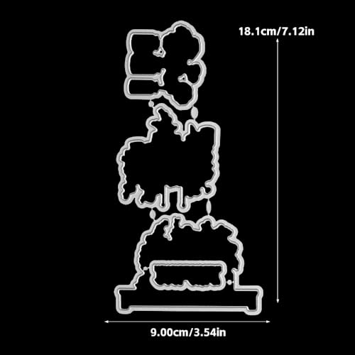 Clear Stamps and Metal Cutting Dies Set for Card Making Scrapbooking, DIY Craft Stamps and Dies Kit for Journaling, Albums, Greeting Cards, Holiday Cards, Birthday, Christmas (YX2000) - color: YX2000