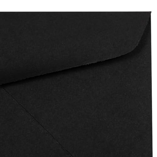LUXPaper #10 Commercial Flap Business Envelopes | 4 1/8" x 9 1/2" | Midnight Black | 80lb. Text | 50 Qty - color: 80lb. Midnight Black