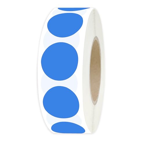 PARLAIM Blue 0.75 inch Round Color Coding Circle Dots Labels in Box 1000pcs - color: Blue, size: 1 Roll-1000PCS