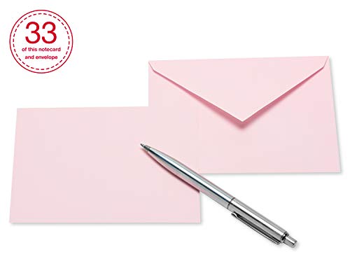 American Greetings 200-Count All-Occasion Blank Stationery Cards, Assorted Pink, Red, Kraft & Heart Print