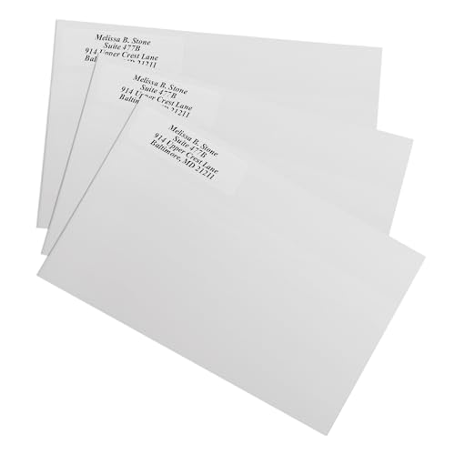 Clear Personalized Return Address Labels with Elegant Dispenser - Roll of 500 Custom See Through Transparent Stickers - color: Clear, size: 500 Labels