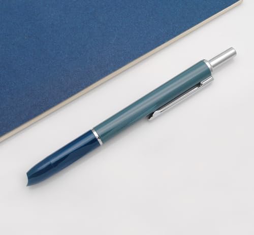 OASO K016 Retractable Fountain Pen Set 0.5mm with 4pcs Blue Ink Cartridges Smooth Writing for School Students (Deep Sea Blue) - color: Deep Sea Blue