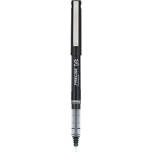 PILOT Precise V5, Extra Fine Point 0.5 mm Black Pens, Black, Pack of 12 - color: Black, size: 12 Count (Pack of 1)
