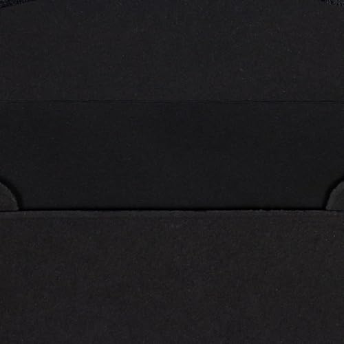 LUXPaper #10 Commercial Flap Business Envelopes | 4 1/8" x 9 1/2" | Midnight Black | 80lb. Text | 50 Qty - color: 80lb. Midnight Black