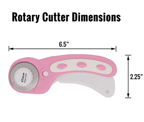 Threadart Rotary Cutter Set - 45mm Cutter, Mat & Ruler - size: ROTARY CUTTER SET