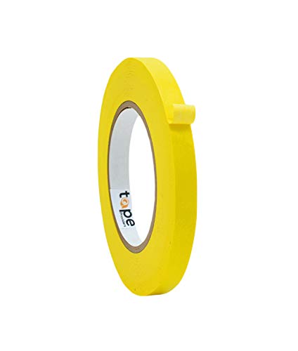WOD CFTC6 Console Artist Tape Made in USA Yellow, 1/2 inch x 60 yds. Flatback Paper Marking/Labeling Tape Residue Free, for Watercolor Paper to Prevent Tearing - color: Yellow, size: 1/2 in. x 60 yds