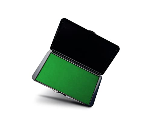 IMARK Large Stamp Pad, Premium Quality Felt Pad, 3.45” x 6.20”, Lightweight (Green) - color: Green