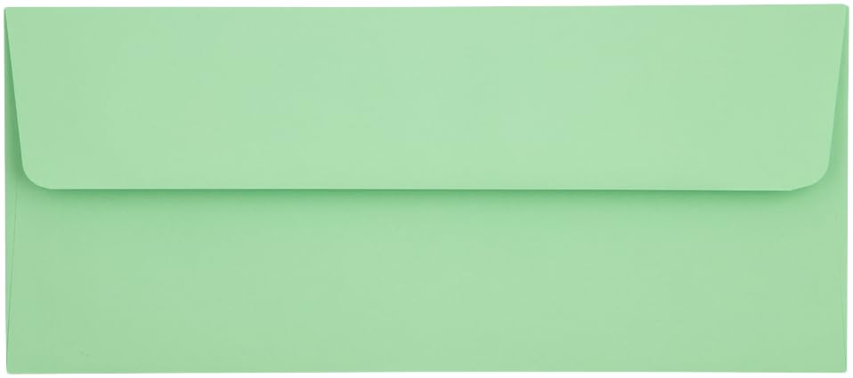 LUXPaper #10 Business Envelopes | 4 1/8" x 9 1/2" | Pastel Green | 60lb. Text | 1,000 Qty - color: Pastel Green, size: 1,000 Qty.