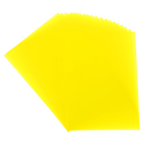 MECCANIXITY Colored Vellum Paper, 20 Sheet Lemon Yellow Transparency 8.3" x 5.9" Printable Vellum Paper, Translucent Vellum Sheets for Printing Wedding Invitations Ink Jet Laser Printer - color: Lemon Yellow, size: A5 8.3 x 5.9