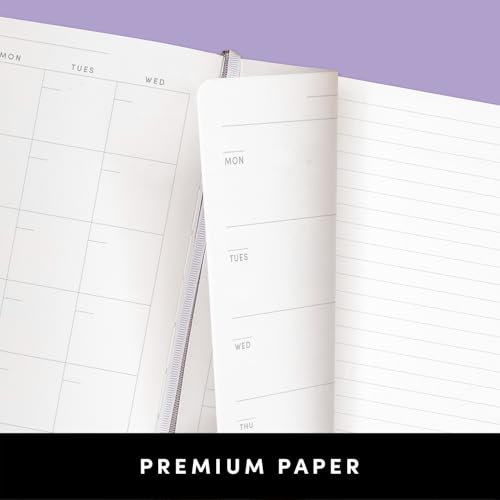 PAPERAGE Undated Weekly & Monthly Hardcover Planner (Turquoise), 5.6 in x 8 in, Includes Lined Note Pages & 2 Sticker Sheets - color: Turquoise, style: Casebound