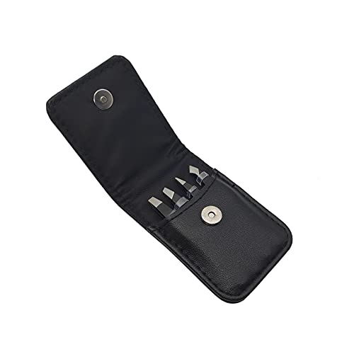 Erised's Bifrost Mini Eyebrow Tweezers Set - Professional Stainless Steel Tweezers for Travel, Best Precision Tweezers for Eyebrows - Great Precision for Facial Hair Removal, Portable for Outdooring - color: Black