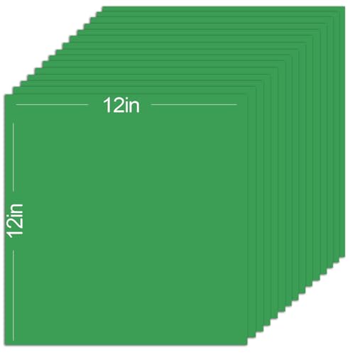 15Sheets Green Cardstock Paper, 12x12 Card stock for Cricut, Thick Construction Paper for Card Making, Scrapbooking, Craft 90 lb / 250 gsm (Green) - color: Green