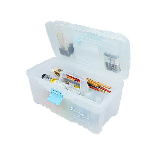 ArtBin Twin Top 17-Inch Craft Supply Box with Handle, Aqua Accents - color: Aqua Accents
