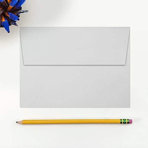 LUXPaper A7 Invitation Envelopes | Peel & Press | 5 1/4" x 7 1/4" | Gray | 80lb. Text | 100% Cotton | 50 Qty - color: Gray - 100% Cotton, size: 50 Qty.