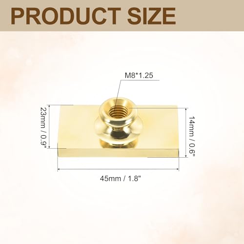PATIKIL 45x23mm Blank Wax Seal Rectangle Sealing Wax Stamp Brass Head Gold - size: 45x23mm