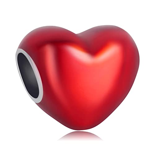 10 Pack Silver Bead Charms for Bracelets and Necklaces Pendant Dangle Beads Jewelry Gifts for Women Charm Set - color: Heart Animals