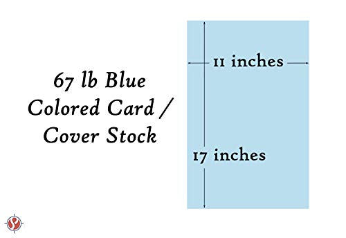 Color Cardstock Paper 67 Vellum Bristol, Sizes: 8.5 x 11 | 11 x 17 | 8.5 x 14 |1 Ream of 250 Sheets Per Pack. (11 x 17 Blue) - color: Blue, size: 11 x 17