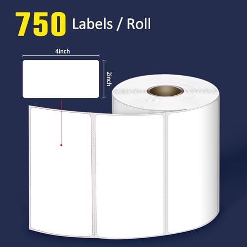 L LIKED 4" x 2" Direct Thermal Labels, 9000 Barcode Shipping Labels | 12 Rolls, 750 labels Per Roll, Block Old Information, Strongt Adhesive, BPA Free, Compatible Most Desktop Printers - size: 4"x2"-12 Rolls