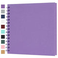 Scrapbook Album 8x8 Inches 40 Pages Hardcover Kraft Paper Purple - color: Purple, size: 8"x8" 40 Pages