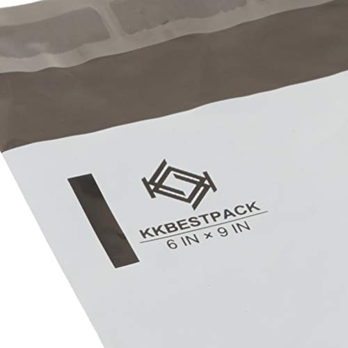 KKBESTPACK Poly Mailers Envelope Shipping Bags, 6" x 9", White, 100 Count (Pack of 10) - size: 6" x 9" 100pcs (Pack of 10)