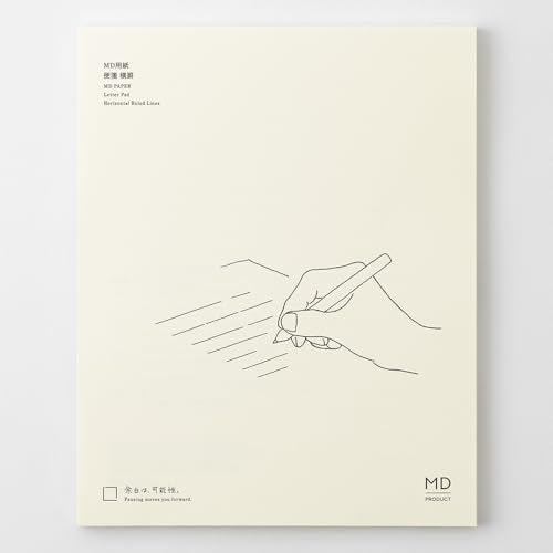 Midori MD Letter Pad - A5, Ruled, White, 50 Sheets - color: Multicolor