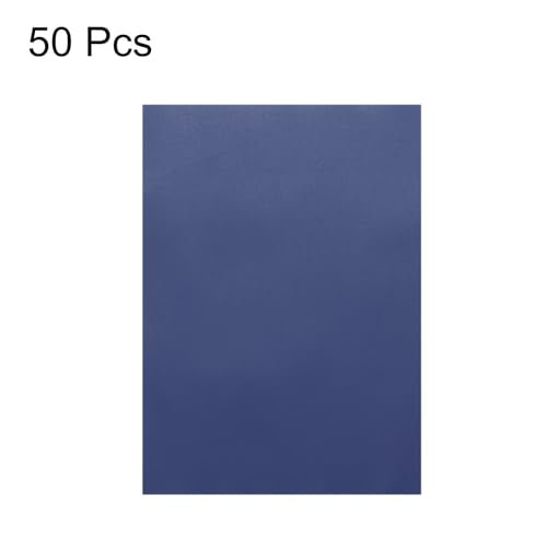 MECCANIXITY Colored Vellum Paper, 50 Sheet Deep Blue Transparency 8.5 x 11 Printable Vellum Paper, Translucent Vellum Sheets for Printing Wedding Invitations Ink Jet Laser Printer - color: Deep Blue