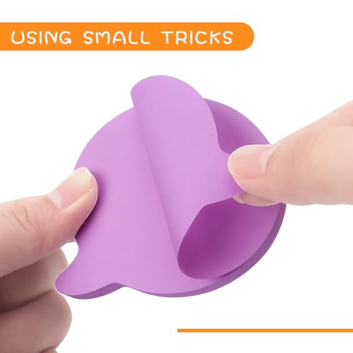 SIMONA Bubble Shape Sticky Notes 8 Bright Colors, 600 Sheets | Cute Bubble Design Self-Sticky Note Pads, 8 Assorted Bright Colors Sticky Notes for Office, School, Family - color: Bubble Shape