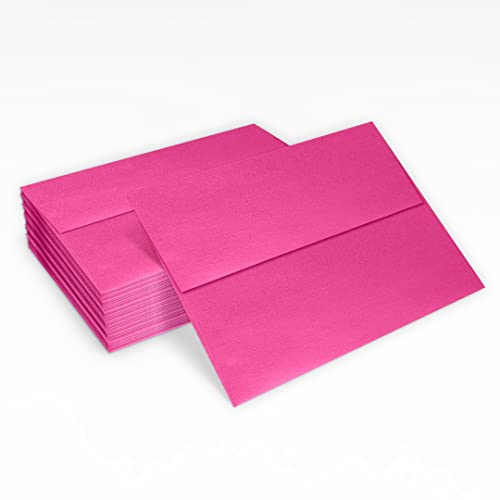LUXPaper A7 Invitation Envelopes | Peel & Press | 5 1/4" x 7 1/4" | Azalea Metallic | 80lb. Text | 50 Qty - color: Azalea Metallic, size: 50 Qty.