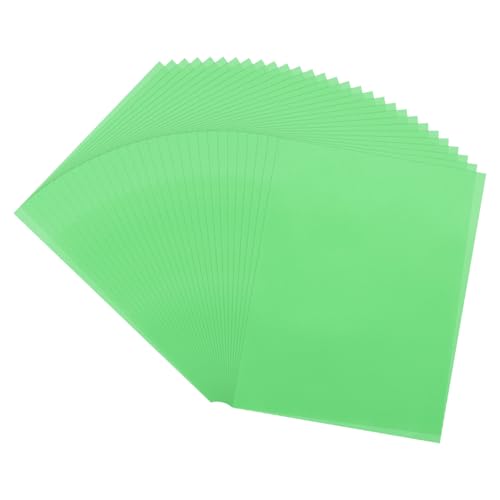 MECCANIXITY 60 Sheet Colored Vellum Paper 8.5" x 11", 100gsm Translucent Printable Vellum Sheets for Printing Wedding Invitations Inkjet Laser Printer, Green - color: Green