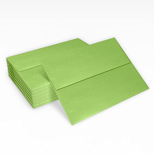 LUXPaper A7 Invitation Envelopes | Peel & Press | 5 1/4" x 7 1/4" | Fairway Metallic | 80lb. Text | 500 Qty - color: Fairway Metallic, size: 500 Qty.