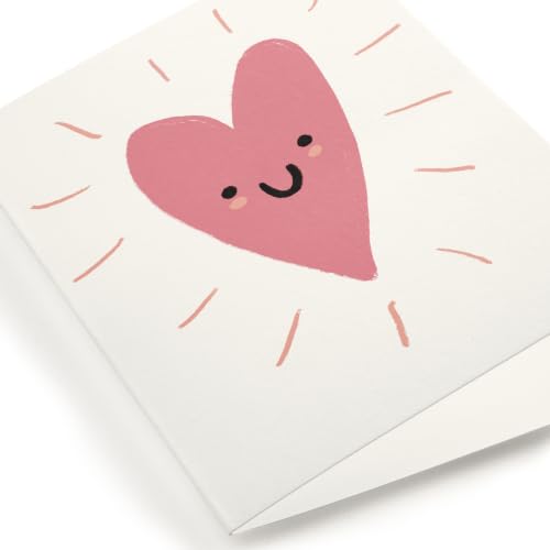Minted | Blank Greeting Card, All Occassions, 5x7 w/Envelope | Happy Heart - color: Happy Heart