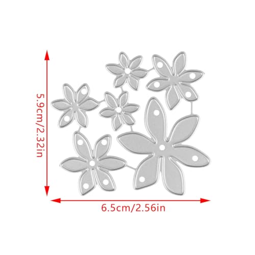 Flowers Metal Cutting Die for Scrapbooking - Cut Stencils for DIY Scrapbook Photo Album Decorative Paper Card, Card Making Supplies, Stencils & Crafting Die Cut (Big Flower 2.6 x 2.3 in) - color: Big Flower 2.6 x 2.3 in