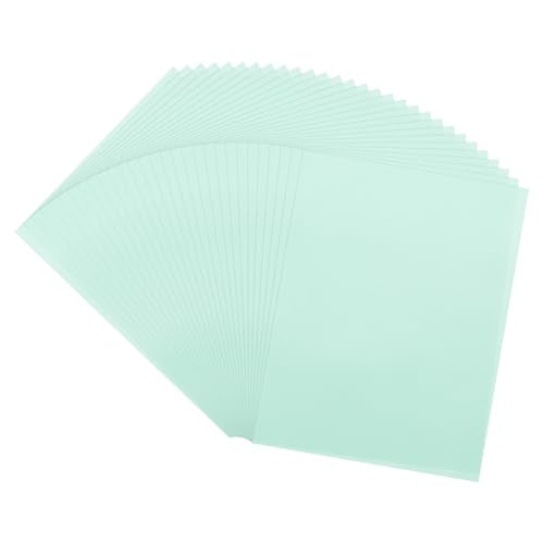 MECCANIXITY 60 Sheet Colored Vellum Paper 8.5" x 11", 100gsm Translucent Printable Vellum Sheets for Printing Wedding Invitations Inkjet Laser Printer, Light Blue - color: Light Blue