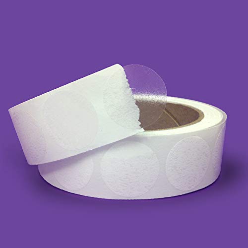 NextDayLabels Clear Gloss Round Wafer Seal Labels, 1" Circle, 1000/Roll